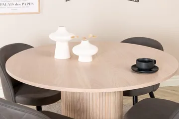 Bianca Rundt Spisebord med 4stk Velvet Spisestol - Møbler - Bord - Spisegruppe