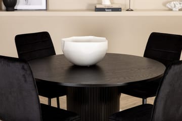 Bianca Rundt Spisebord med 4stk Windu Lyx Spisestol - Møbler - Bord - Spisegruppe