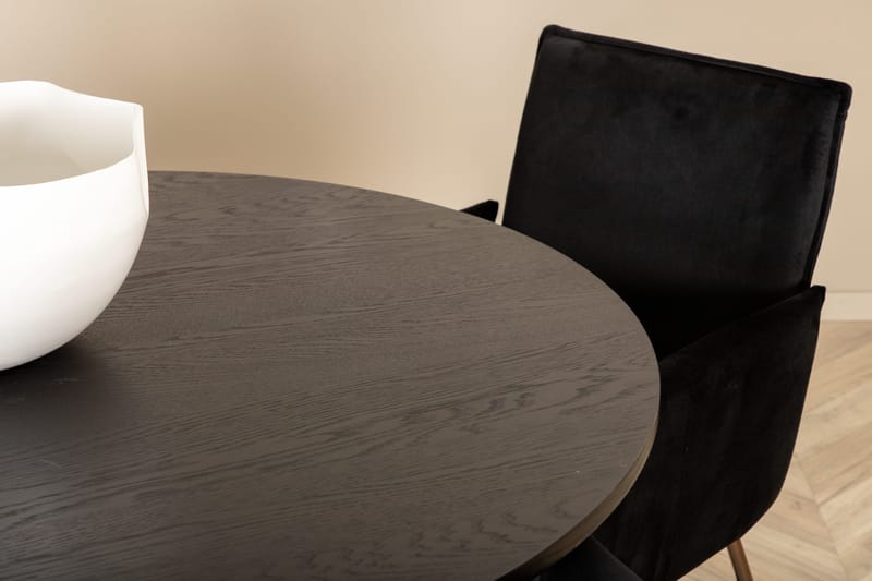 Bianca Rundt Spisebord med 4stk Pippi Spisestol - Møbler - Bord - Spisegruppe