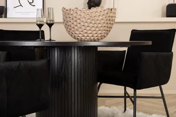 Bianca Rundt Spisebord med 4stk Pippi Spisestol - Møbler - Bord - Spisegruppe