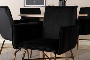 Bianca Rundt Spisebord med 4stk Pippi Spisestol - Møbler - Bord - Spisegruppe