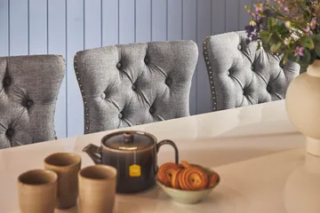 Cibus Spisegruppe 180 cm inkl. 6 Bergviken Stoler - Hvit - Møbler - Bord - Spisegruppe