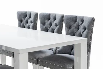 Cibus Spisegruppe 180 cm inkl. 6 Bergviken Stoler - Hvit - Møbler - Bord - Spisegruppe