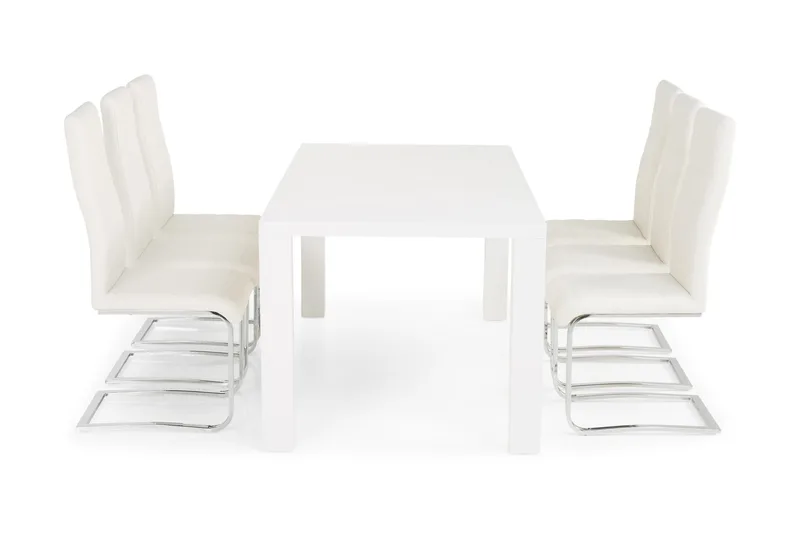 Cibus Spisegruppe med 6 Cibus Stoler - Hvit - Møbler - Bord - Spisegruppe