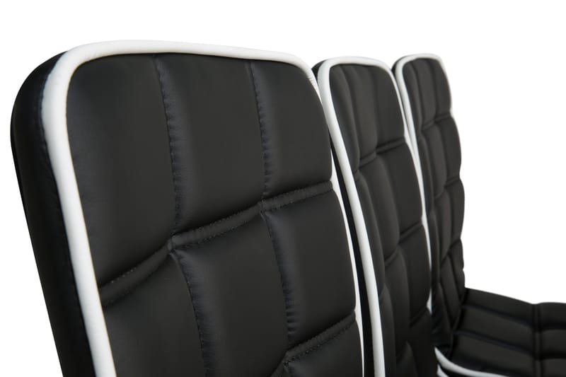 Cibus Spisegruppe med 6 Frida Stoler - Hvit/Sort - Møbler - Bord - Spisegruppe