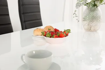 Cibus Spisegruppe med 6 Stoler - Hvit/Svart - Møbler - Bord - Spisegruppe