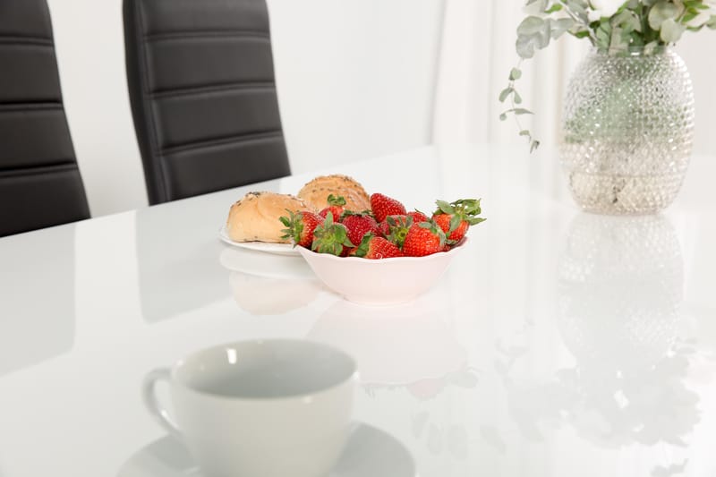 Cibus Spisegruppe med 6 Stoler - Hvit/Svart - Møbler - Bord - Spisegruppe