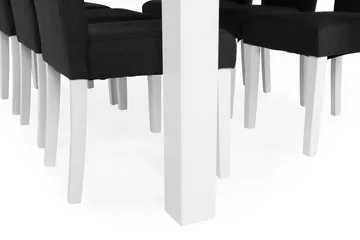 Cibus Spisegruppe med 6 Viktor Stoler - Hvit/Mørkegrå - Møbler - Bord - Spisegruppe