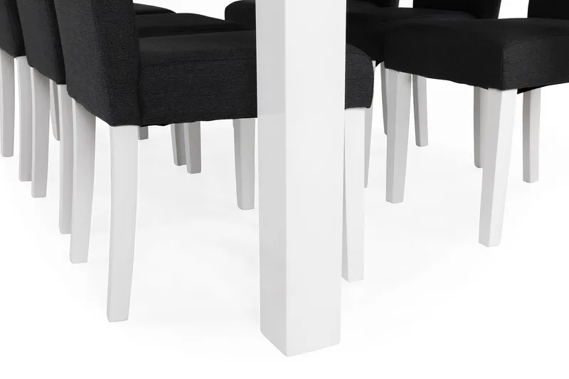 Cibus Spisegruppe med 6 Viktor Stoler - Hvit/Mørkegrå - Møbler - Bord - Spisegruppe