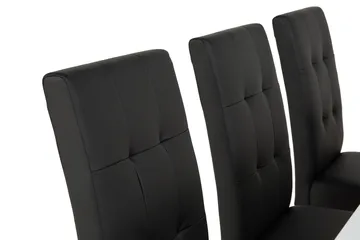 Cibus Spisegruppe med 6 Viktor Stoler - Hvit/Svart PU - Møbler - Bord - Spisegruppe