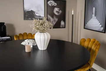 Copenhagen Spisegruppe med 4 Limhamn Spisestoler Gul - Furniture Fashion - Møbler - Bord - Spisegruppe