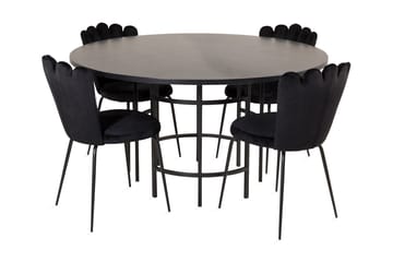 Copenhagen Spisegruppe med 4 Limhamn Spisestoler Svart - Furniture Fashion - Møbler - Bord - Spisegruppe
