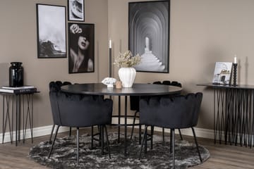 Copenhagen Spisegruppe med 4 Limhamn Spisestoler Svart - Furniture Fashion - Møbler - Bord - Spisegruppe