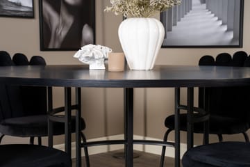 Copenhagen Spisegruppe med 4 Limhamn Spisestoler Svart - Furniture Fashion - Møbler - Bord - Spisegruppe