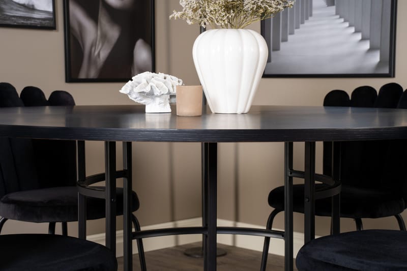 Copenhagen Spisegruppe med 4 Limhamn Spisestoler Svart - Furniture Fashion - Møbler - Bord - Spisegruppe