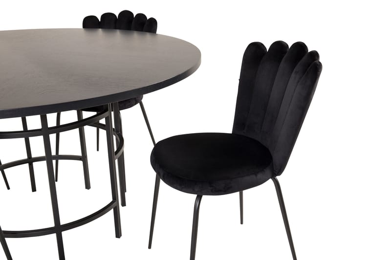 Copenhagen Spisegruppe med 4 Limhamn Spisestoler Svart - Furniture Fashion - Møbler - Bord - Spisegruppe
