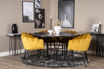 Copenhagen Spisegruppe med 6 Limhamn Spisestoler Gul - Furniture Fashion - Møbler - Bord - Spisegruppe