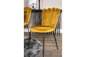 Copenhagen Spisegruppe med 6 Limhamn Spisestoler Gul - Furniture Fashion - Møbler - Bord - Spisegruppe