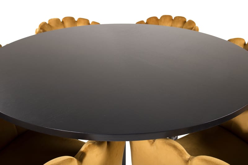 Copenhagen Spisegruppe med 6 Limhamn Spisestoler Gul - Furniture Fashion - Møbler - Bord - Spisegruppe