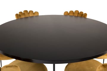 Copenhagen Spisegruppe med 6 Limhamn Spisestoler Gul - Furniture Fashion - Møbler - Bord - Spisegruppe