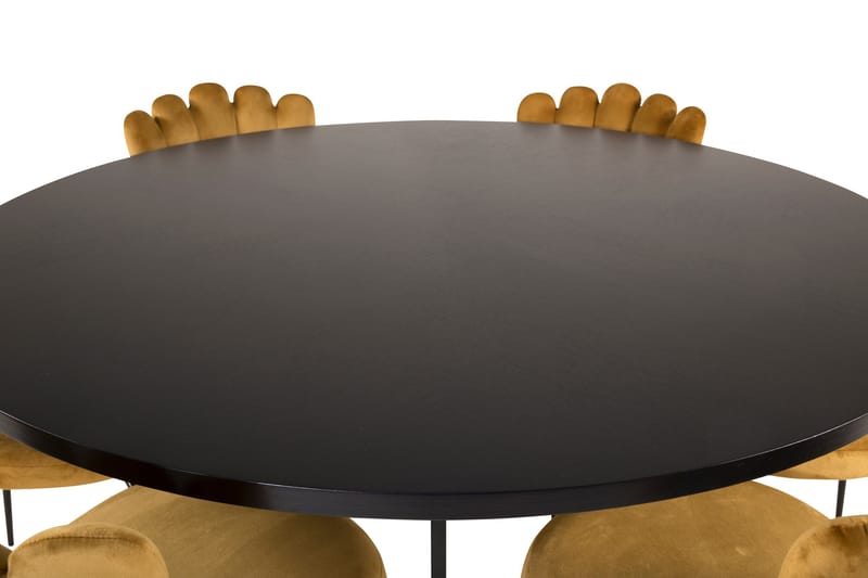 Copenhagen Spisegruppe med 6 Limhamn Spisestoler Gul - Furniture Fashion - Møbler - Bord - Spisegruppe