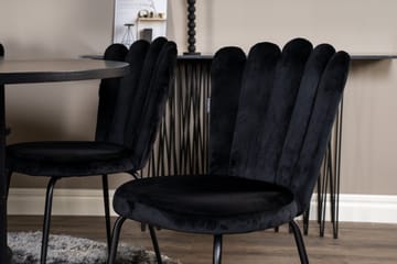 Copenhagen Spisegruppe med 6 Limhamn Spisestoler Svart - Furniture Fashion - Møbler - Bord - Spisegruppe
