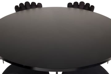 Copenhagen Spisegruppe med 6 Limhamn Spisestoler Svart - Furniture Fashion - Møbler - Bord - Spisegruppe