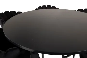 Copenhagen Spisegruppe med 6 Limhamn Spisestoler Svart - Furniture Fashion - Møbler - Bord - Spisegruppe