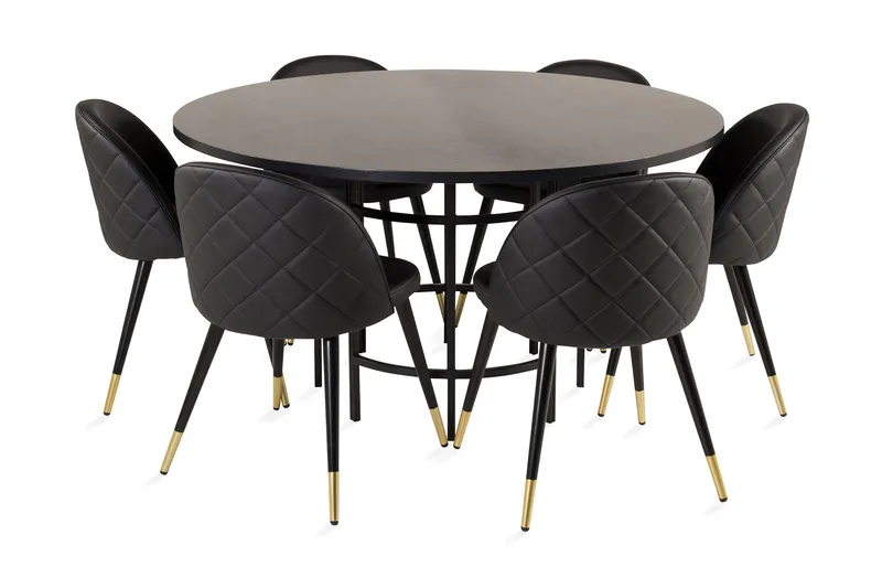 Copenhagen Spisegruppe med 6 Valera Spisestoler, Furniture Fashion