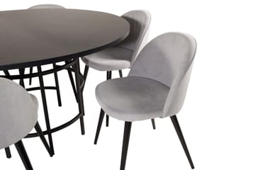 Copenhagen Spisegruppe med 6 Valerie Spisestoler Cordfløyel - Furniture Fashion - Møbler - Bord - Spisegruppe