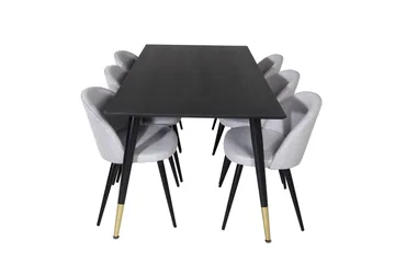 Daicy Spisebord 180 cm Med 6 Sedavi Spisestoler - Møbler - Bord - Spisegruppe