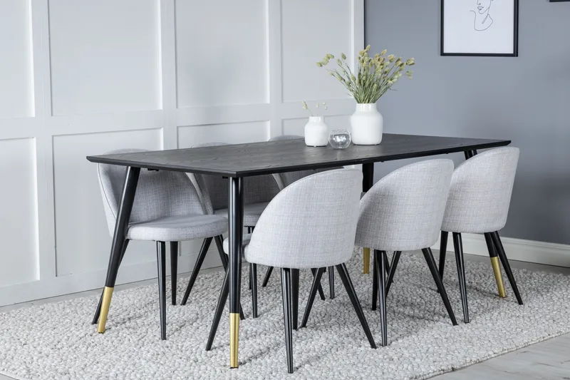 Daicy Spisebord 180 cm Med 6 Sedavi Spisestoler - Møbler - Bord - Spisegruppe