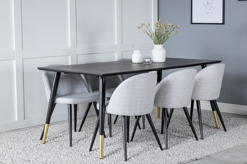 Daicy Spisebord 180 cm Med 6 Sedavi Spisestoler - Møbler - Bord - Spisegruppe