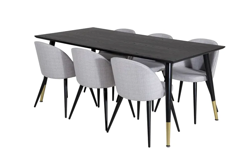 Daicy Spisebord 180 cm Med 6 Sedavi Spisestoler