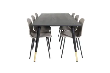 Daicy Spisebord 180 cm med 6 stk Kullersbro Spisestol - Møbler - Bord - Spisegruppe