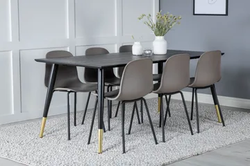 Daicy Spisebord 180 cm med 6 stk Kullersbro Spisestol - Møbler - Bord - Spisegruppe