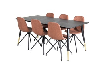Daicy Spisebord 180 cm Med 6 stk Ypas Spisestoler - Møbler - Bord - Spisegruppe