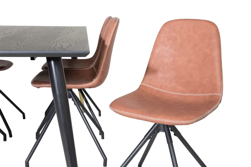 Daicy Spisebord 180 cm Med 6 stk Ypas Spisestoler - Møbler - Bord - Spisegruppe