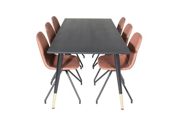Daicy Spisebord 180 cm Med 6 stk Ypas Spisestoler - Møbler - Bord - Spisegruppe