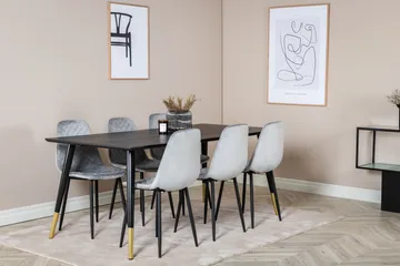Daicy Spisebord 180 cm Med 6 stk Ypas Spisestoler - Møbler - Bord - Spisegruppe