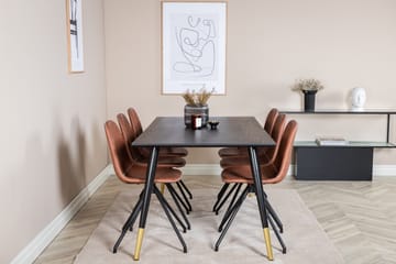 Daicy Spisebord 180 cm Med 6 stk Ypas Spisestoler - Møbler - Bord - Spisegruppe