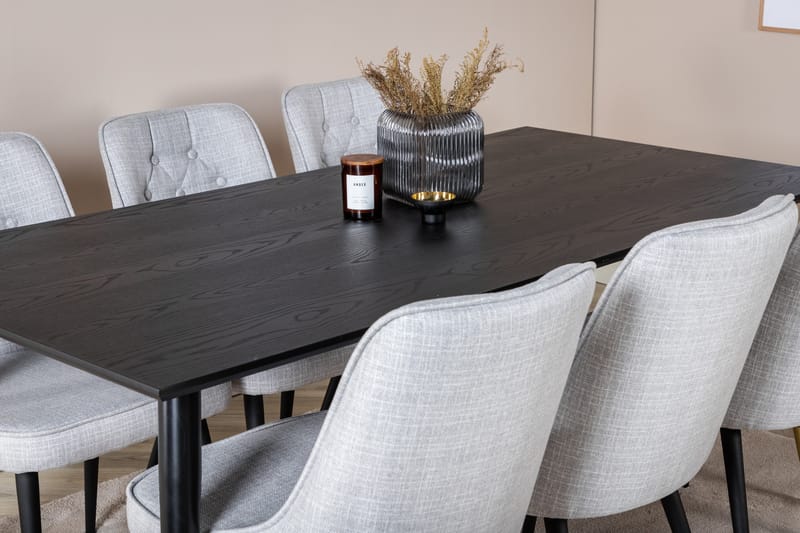 Daicy Spisebord 180 cm Med 6 Valera Spisestoler - Møbler - Bord - Spisegruppe