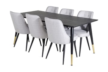 Daicy Spisebord 180 cm Med 6 Valera Spisestoler - Møbler - Bord - Spisegruppe
