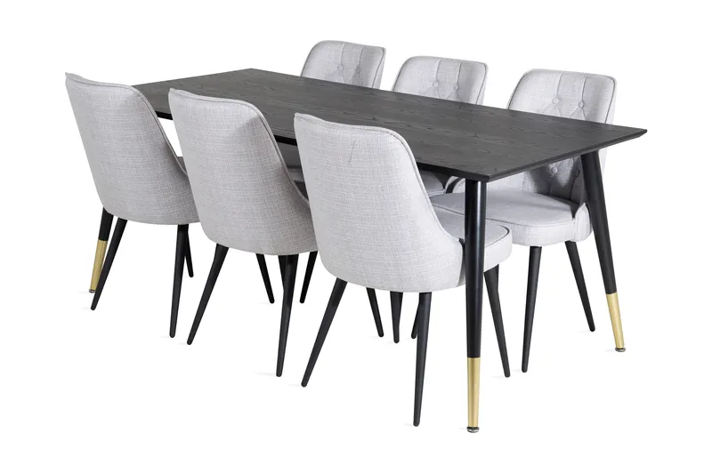 Daicy Spisebord 180 cm Med 6 Valera Spisestoler
