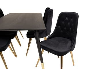 Daicy Spisebord 180 cm med 6 Valerie Lyx Fløyelsstoler - Møbler - Bord - Spisegruppe