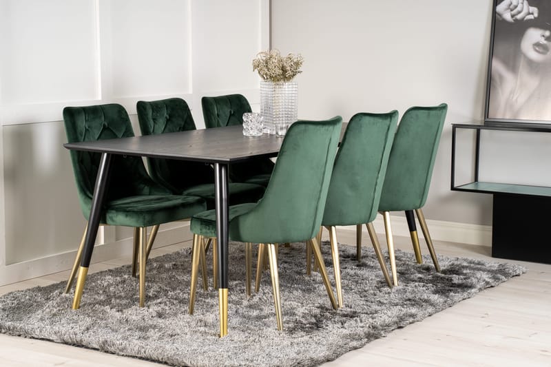 Daicy Spisegruppe 180 cm + 6 stk Valerie Spisestoler - Møbler - Bord - Spisegruppe
