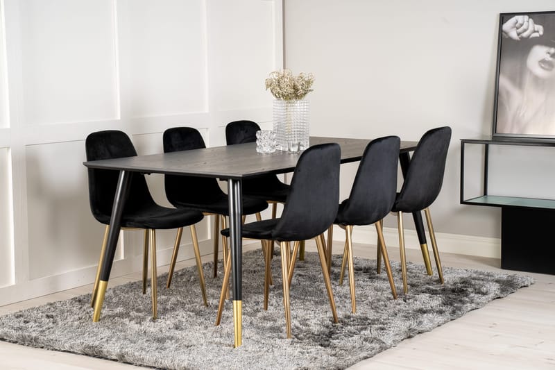 Daicy Spisegruppe 180 cm + 6 stk Pontus Spisestoler - Møbler - Bord - Spisegruppe
