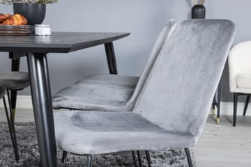 Daicy Spisegruppe 180 cm inkl. 6 Jadraque Stoler - Svart/Messing/Grå - Møbler - Bord - Spisegruppe