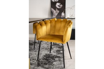 Daicy Spisegruppe 180 cm med 4 Limhamn Spisestoler Gul - Furniture Fashion - Møbler - Bord - Spisegruppe