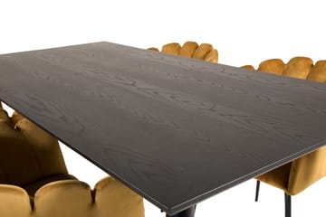 Daicy Spisegruppe 180 cm med 4 Limhamn Spisestoler Gul - Furniture Fashion - Møbler - Bord - Spisegruppe
